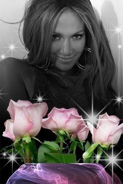 Стильный фотоколлаж с розами онлайн