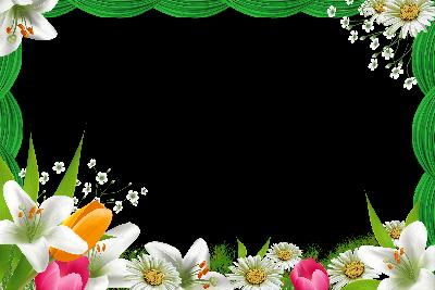 Весенняя рамка с цветами - онлайн бесплатно вставить фото